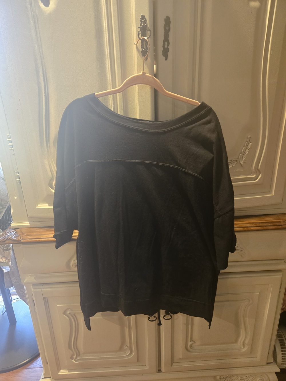Black Oversized Short Sleeve Sweatshirt, And Pants